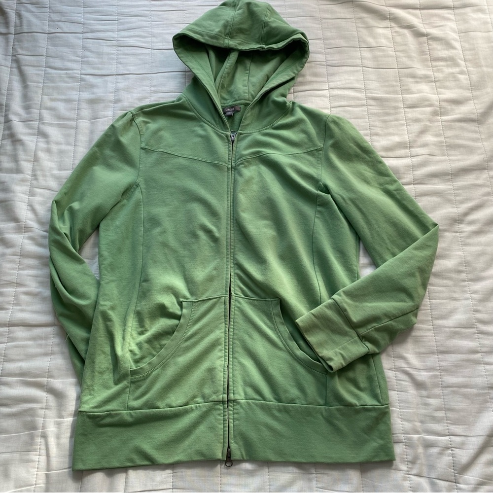 Jacob Light Green Full-Zip Hoodie with Hood